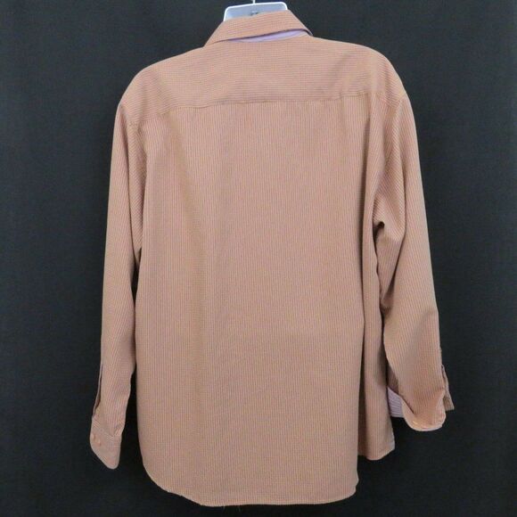 Bugatchi Uomo Textured Plaid Flip Cuff XL Shirt - Picture 2 of 7